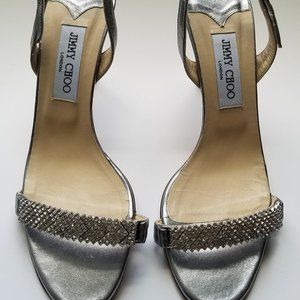 Jimmy Choo Metallic Silver Sandals